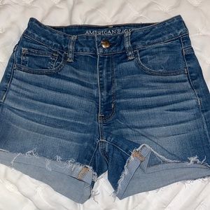 American Eagle High Rise Super Stretch Jean Shorts Size 6